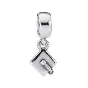 Authentic Retired Pandora Silver Graduation Hat Charm 790270